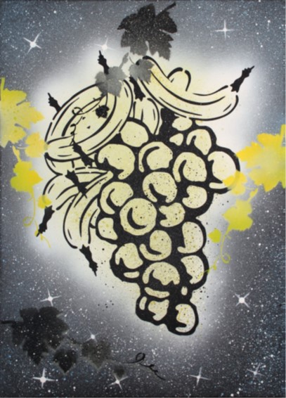 Thomas Baumgaertel. Weinrebe. Acryl und Spraylack auf Leinwand Thomas Baumgaertel. Weinrebe. Acryl und Spraylack auf Leinwand