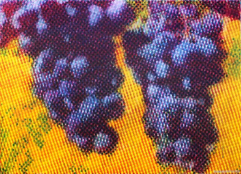 Thomas Baumgaertel. Rote Trauben, Acryl auf Leinwand Thomas Baumgaertel. Rote Trauben, Acryl auf Leinwand
